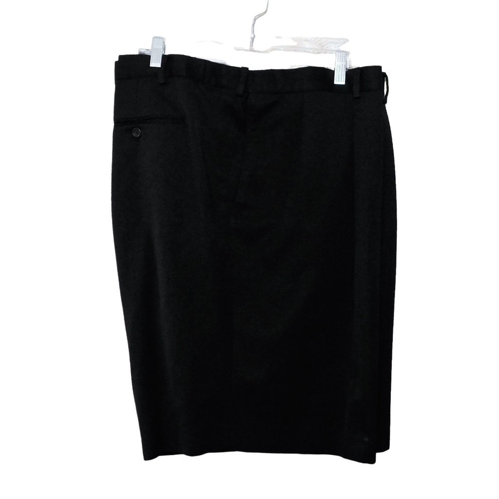 Jonathan Quale Reserve Shorts 56 Black Pleated Front Polyester Blend